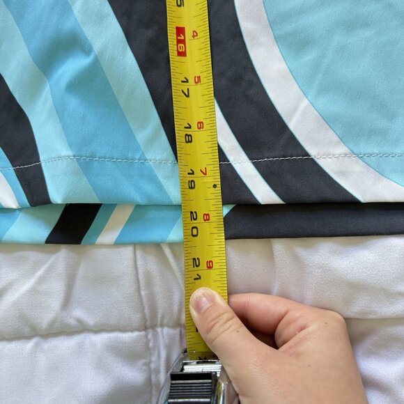 Bogner Tennis Golf Skort Skirt Blue Geometric Stretch Womens Size 12 Outdoor - Picture 3 of 9